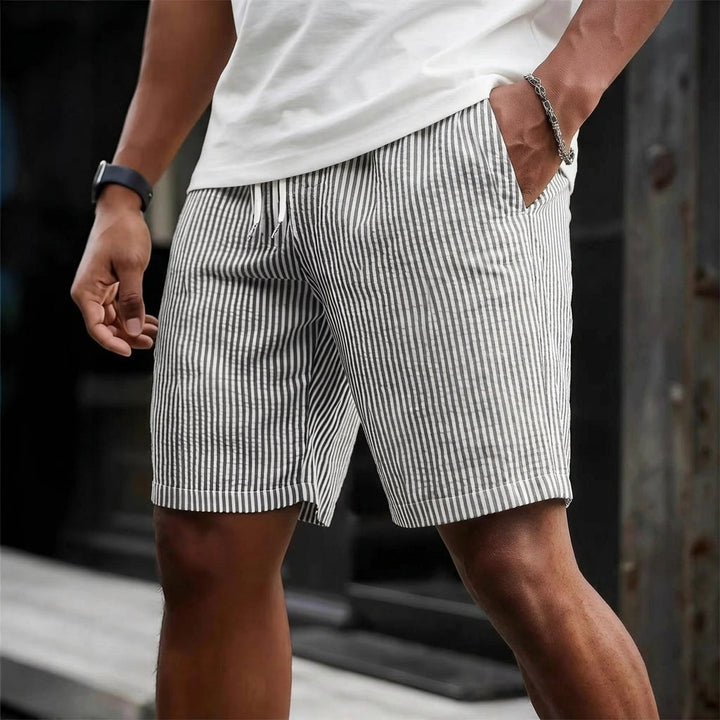 Men's comfortable striped casual shorts with a relaxed fit, perfect for summer and weekend wear.