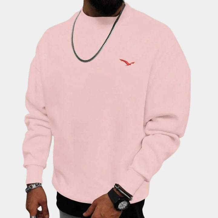 Modern men's comfortable top; a stylish, classic long-sleeve sweater for versatile everyday and casual wear.