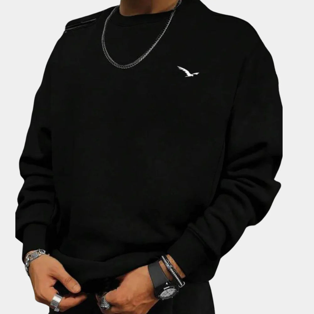 New men's stylish long-sleeve sweater, comfortable and versatile for everyday casual wear or layering.
