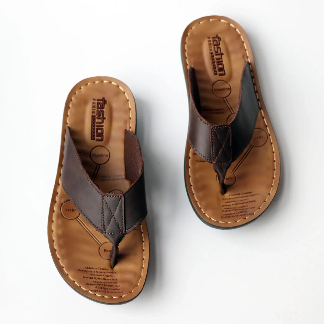 Stylish men's open-toe slippers, perfect summer slides for men's comfort. Easy-care & anti-slip casual footwear.