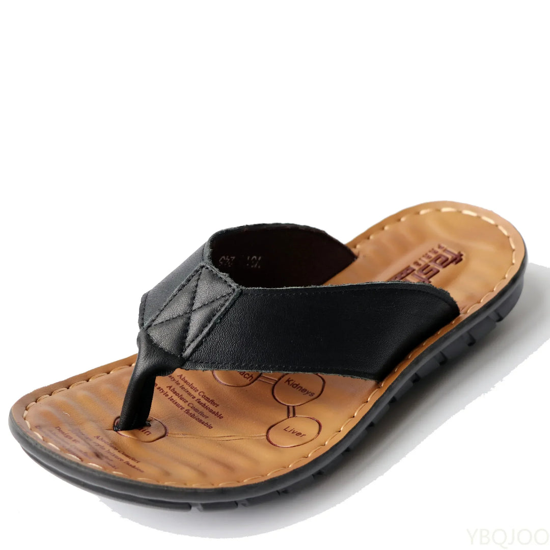 Durable men's beach shoes & vacation sandals. Anti-slip open-toe slides for ultimate summer comfort & easy care.