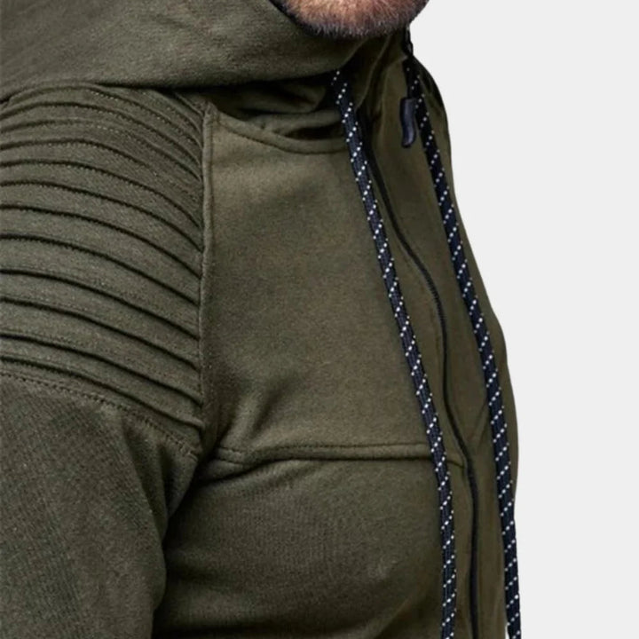 New men's comfortable tracksuit for autumn fashion. This versatile two-piece set includes a crewneck top & jogger pants.