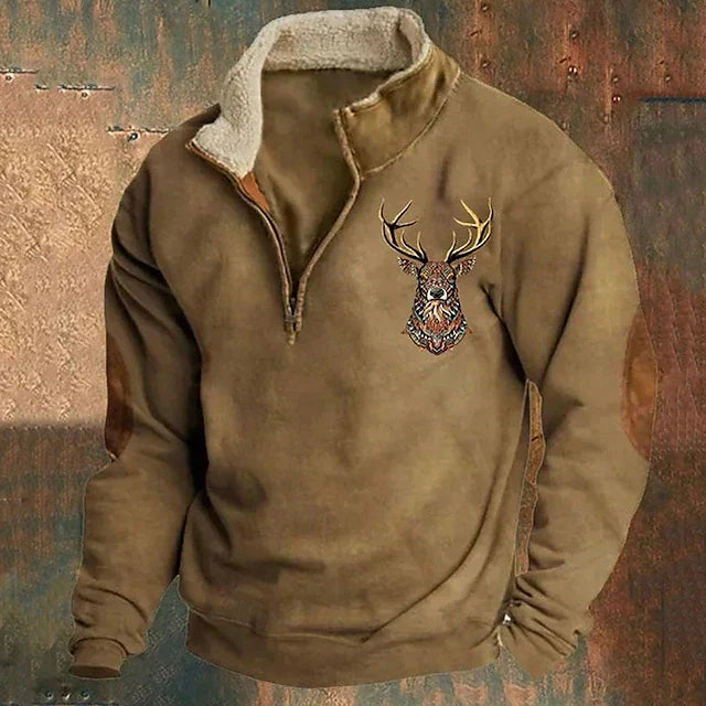 Men's comfortable zip-up pullover hoodie in a modern fit, ideal for casual everyday wear.