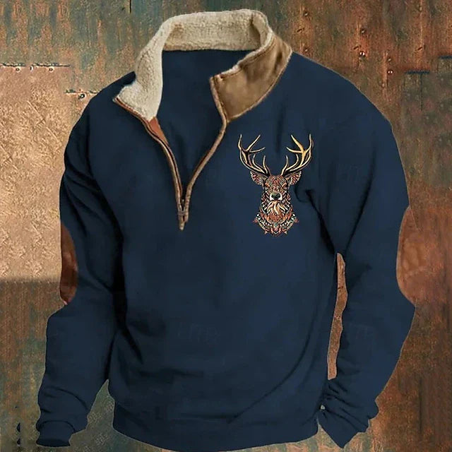 Cozy men's zip-up sweater hoodie for comfortable everyday wear and modern casual outfits.