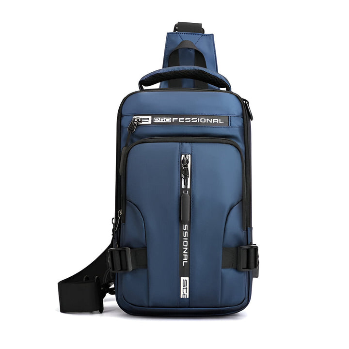 Stylish men's anti-theft crossbody shoulder bag with secure zippers. Perfect daypack for urban adventures.