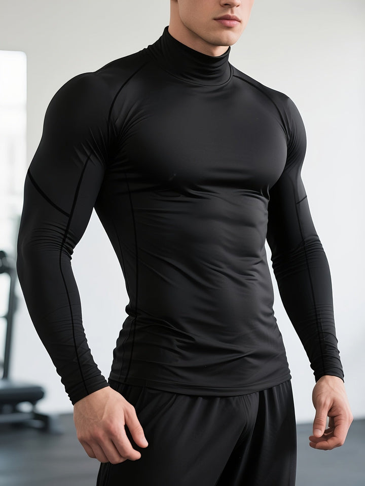 Fitted men's thermal long sleeve base layer, ideal for winter sports or casual warm apparel. CoreFlex technology.