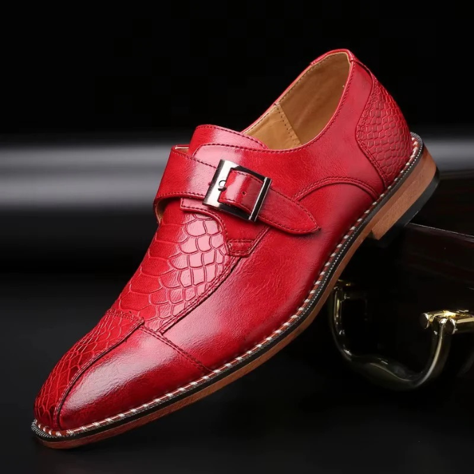 Elegant men's formal monk strap shoes, ideal for events & professional workwear fashion.