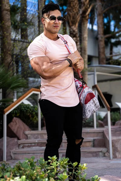 Men's everyday wear t-shirt in a deep cut style, offering ultimate comfort.