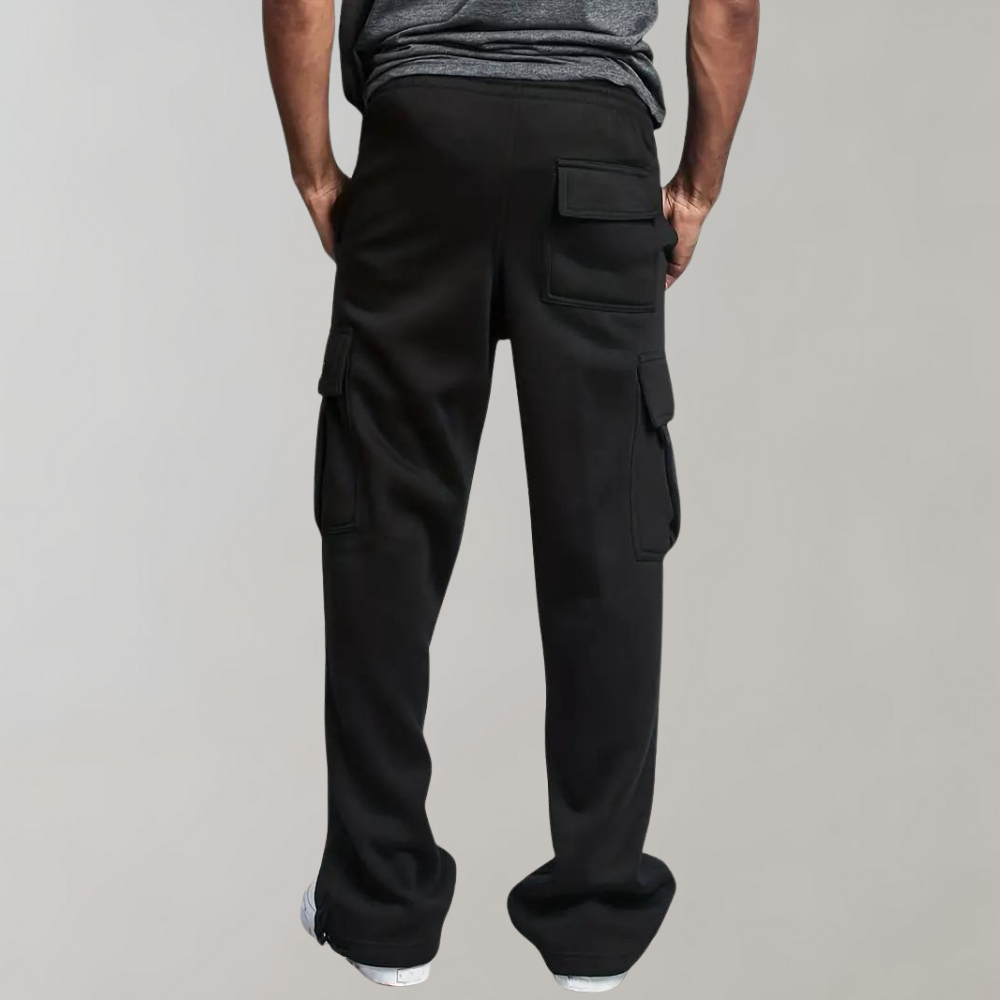 Men's fashion cargo joggers with a functional drawstring waist