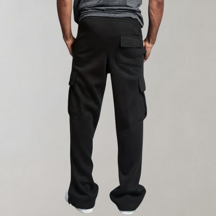 Men's fashion cargo joggers with a functional drawstring waist