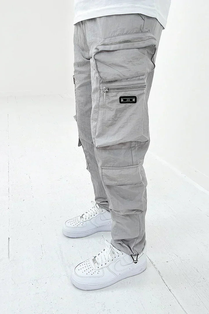 Rugged men's cargo trousers, durable multi-pocket utility pants for outdoor adventures & tough workwear.