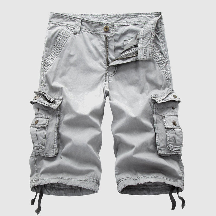 Men's summer cargo shorts, knee-length, durable explorer design, perfect for outdoor & casual.