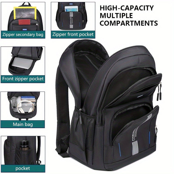 Versatile men's leather backpack, ideal for daily commute, business, travel. Durable & fashionable.