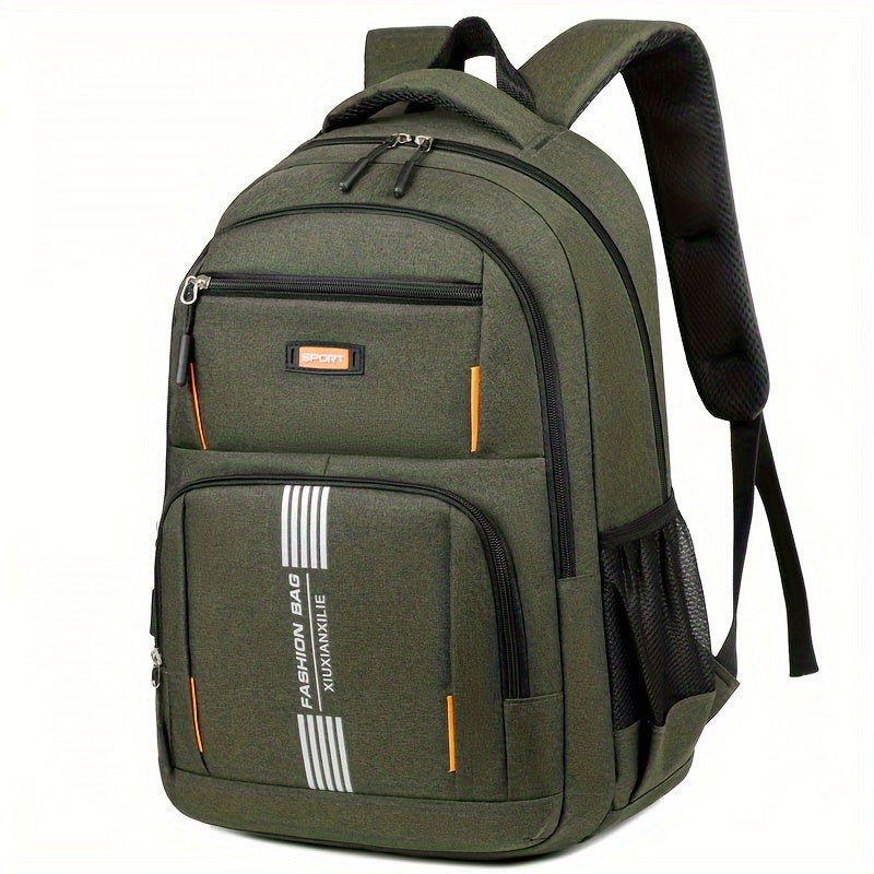 Men's durable leather travel bag. Features multiple compartments for daily commute & essentials.