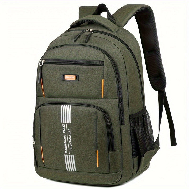 Men's durable leather travel bag. Features multiple compartments for daily commute & essentials.