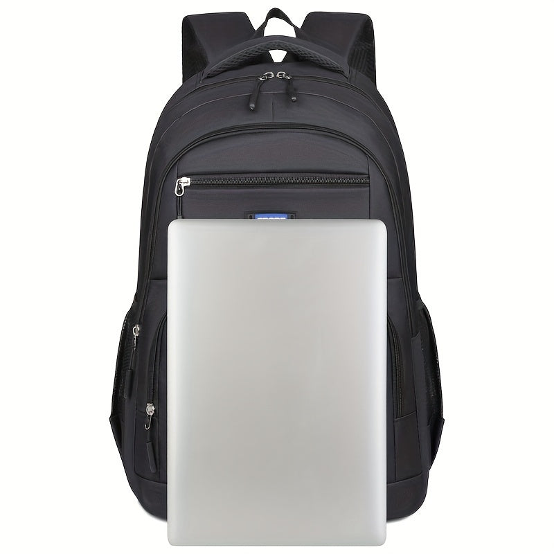 New men's full-grain leather laptop backpack. Stylish, durable, perfect for travel & daily use.