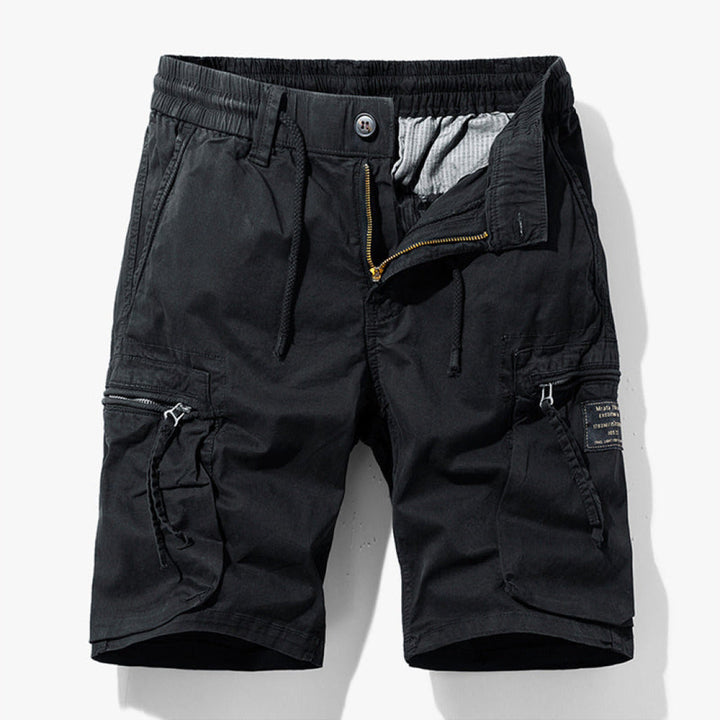 Versatile gray men's cargo shorts, great for outdoor activities, casual fashion, and summer days.
