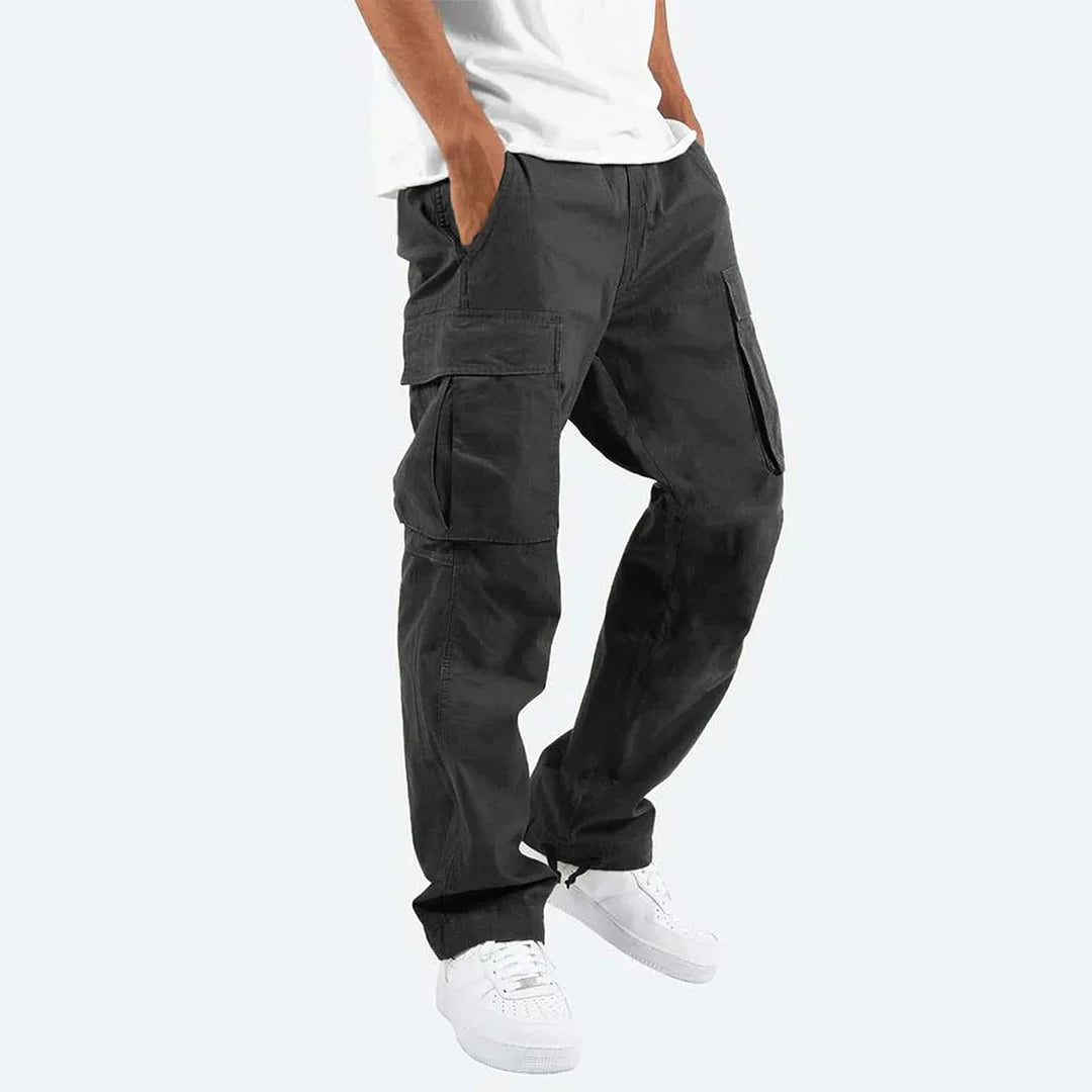 Versatile men's utility cargo pants with ample pockets, perfect for everyday comfort & outdoor adventures.