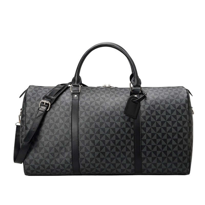 High-quality men's duffel travel bag, featuring durable straps & zippers for secure, stylish luggage.