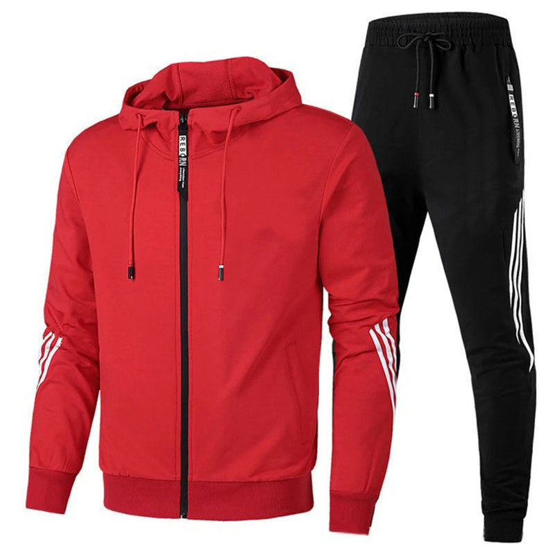 Versatile men's dynamic performance tracksuit set. Ideal for athletic activities, loungewear, or casual outfits.