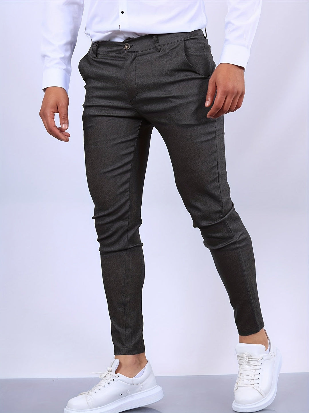 Men's comfortable skinny pants, stretch slim fit for dynamic, versatile, all-season style.