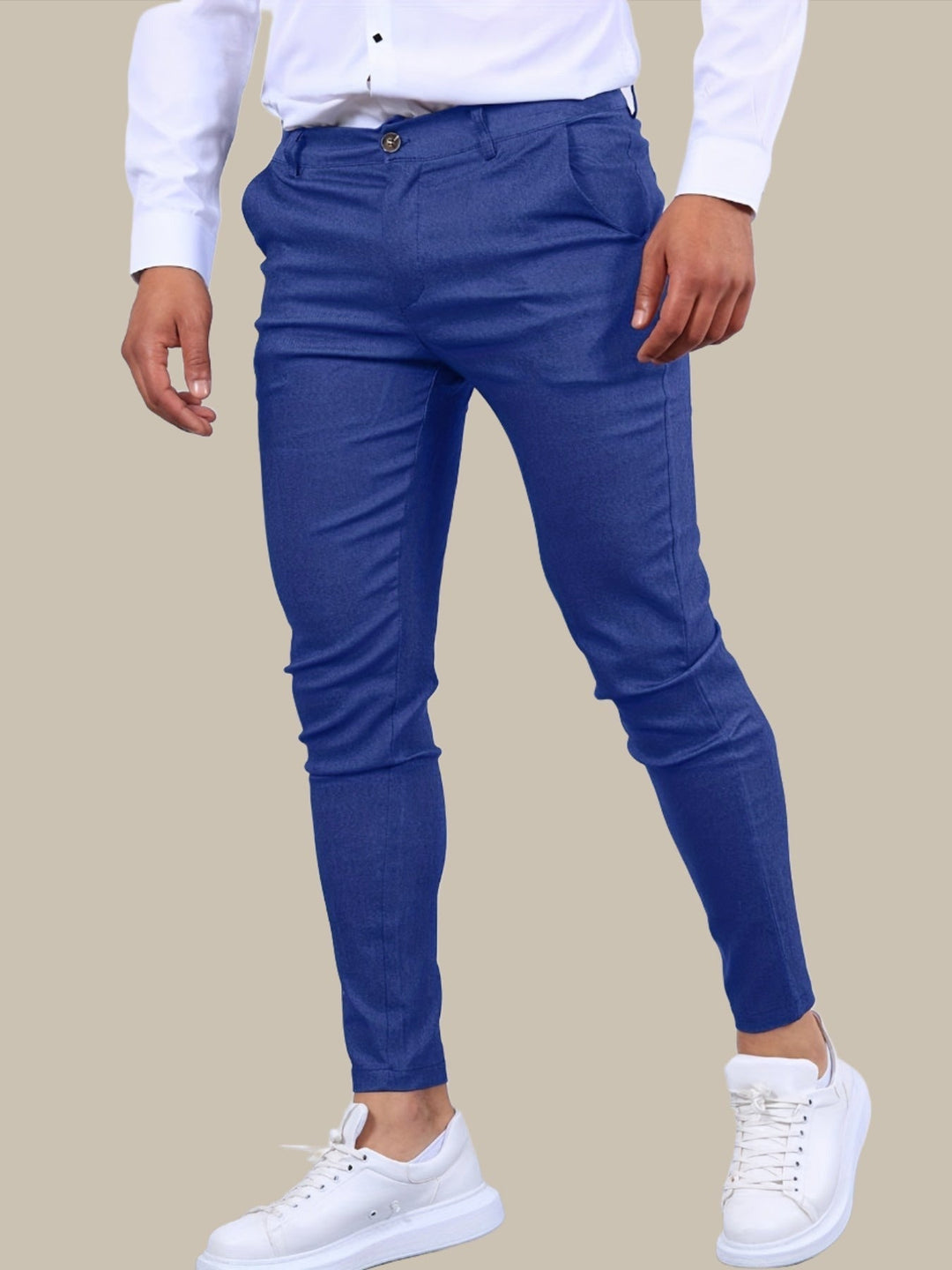 Slim fit men's stretch pants, perfect for a modern casual look & maximum comfort.