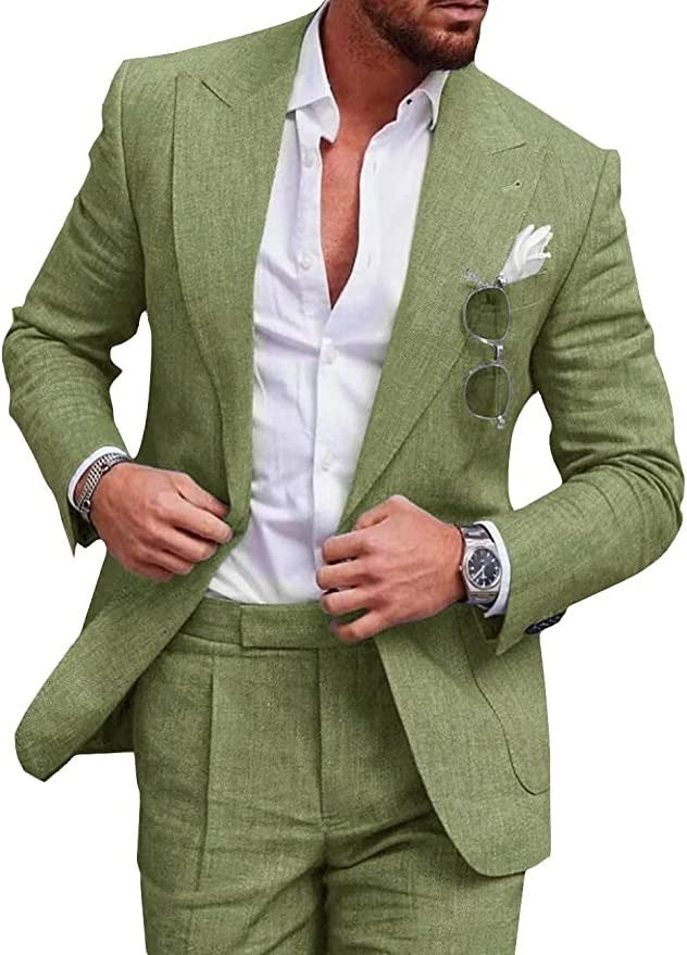 High-quality men's grey wedding suit. A comfortable and elegant 2-piece tailored set for formal wear.