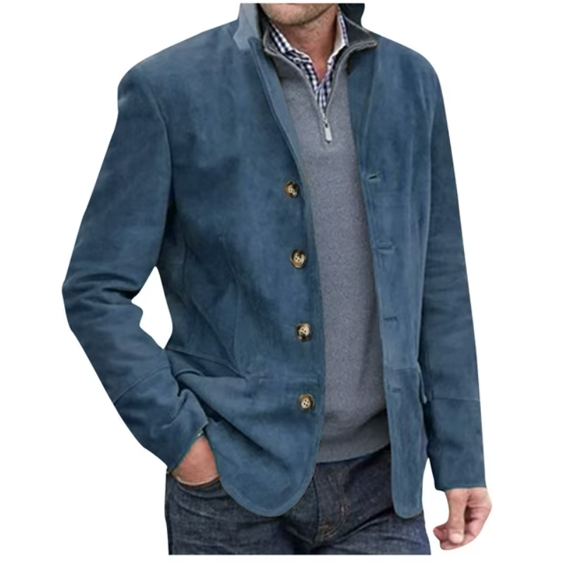 Men's versatile brown blazer jacket, ideal for business casual, smart casual, or everyday elegant layering.