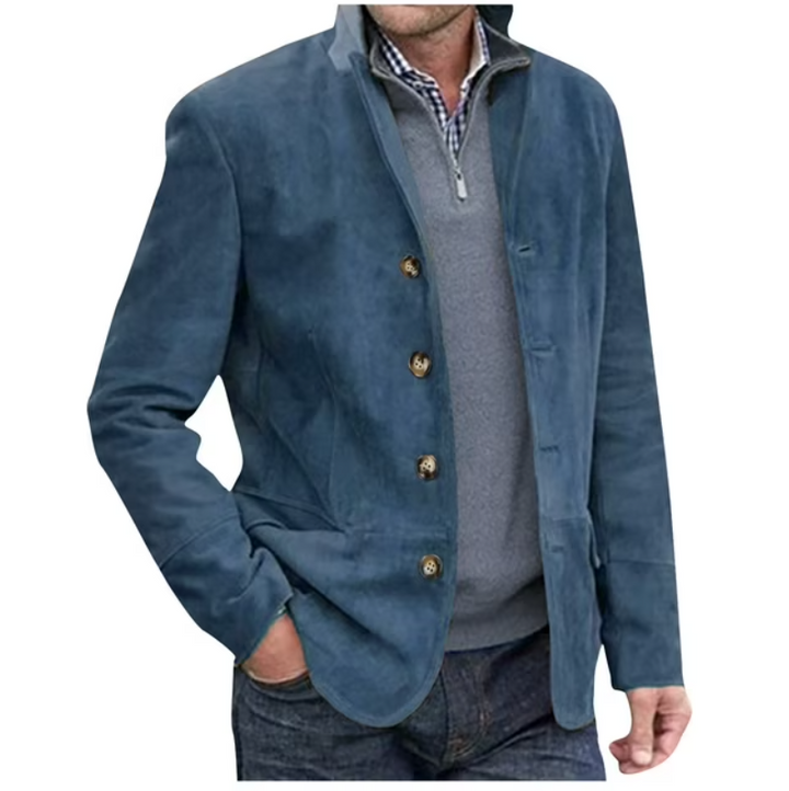 Men's versatile brown blazer jacket, ideal for business casual, smart casual, or everyday elegant layering.