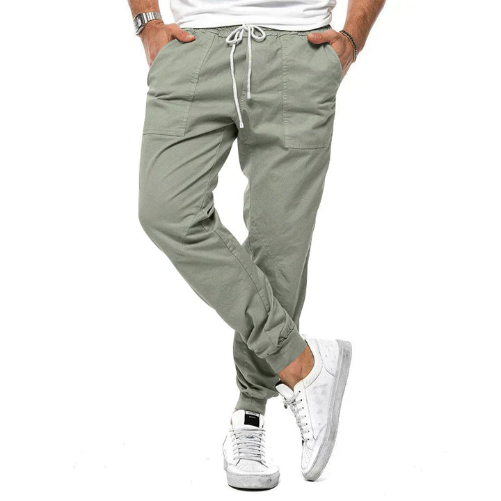 Men's elegant chino trousers, perfect for business casual and all-day comfort. Smart, versatile men's bottomwear.