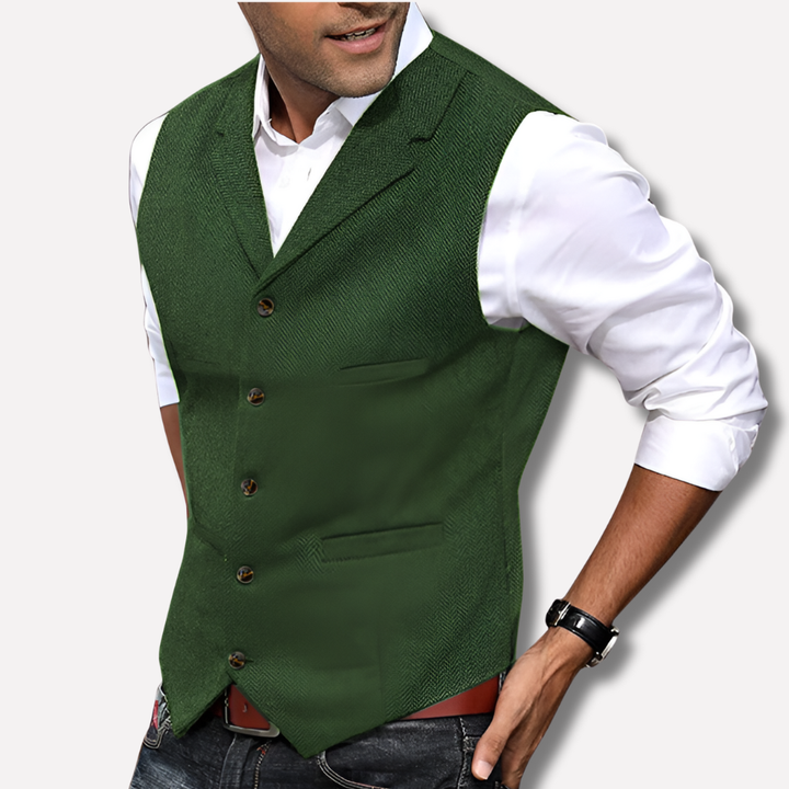 Men's elegant formal suit vest for a sharp & polished style. Perfect for formal wear, business or weddings.