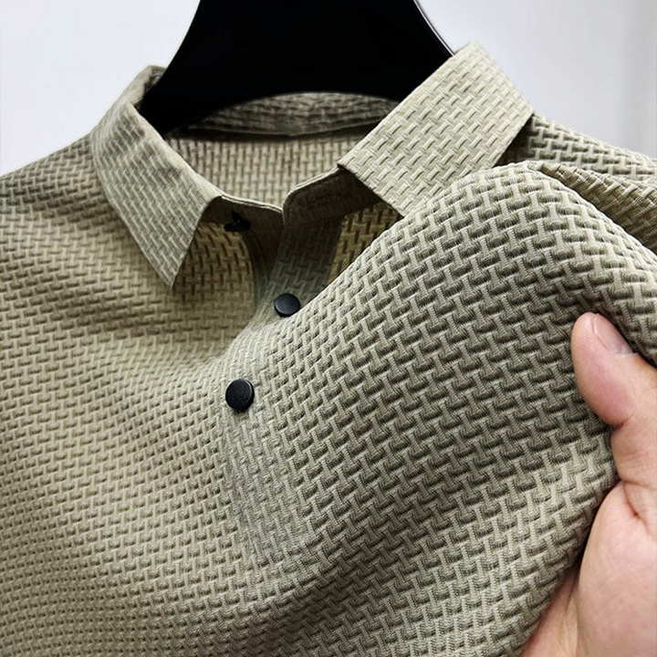 Men's elegant short sleeve polo shirt for stylish summer casual wear.