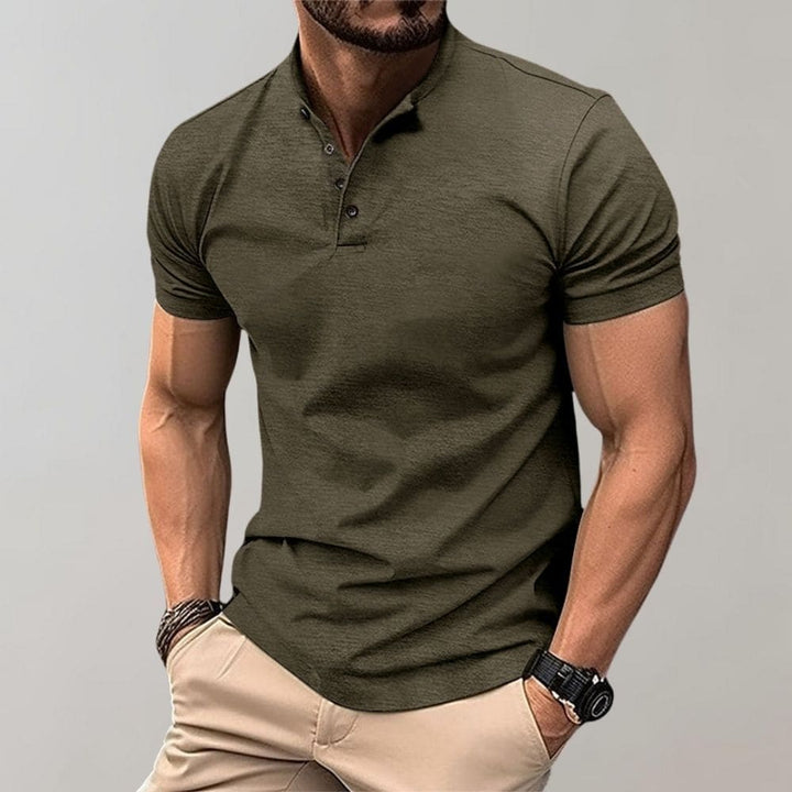 Timeless men's classic polo shirt, a comfortable short-sleeve top for elegant casual everyday style.