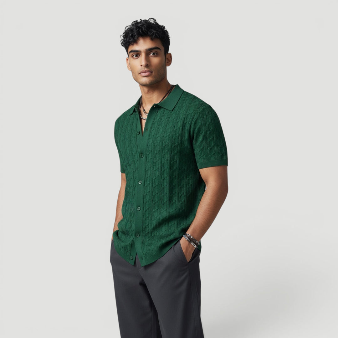 Modern men's sleeveless sweater vest, an elegant and stylish layering top.