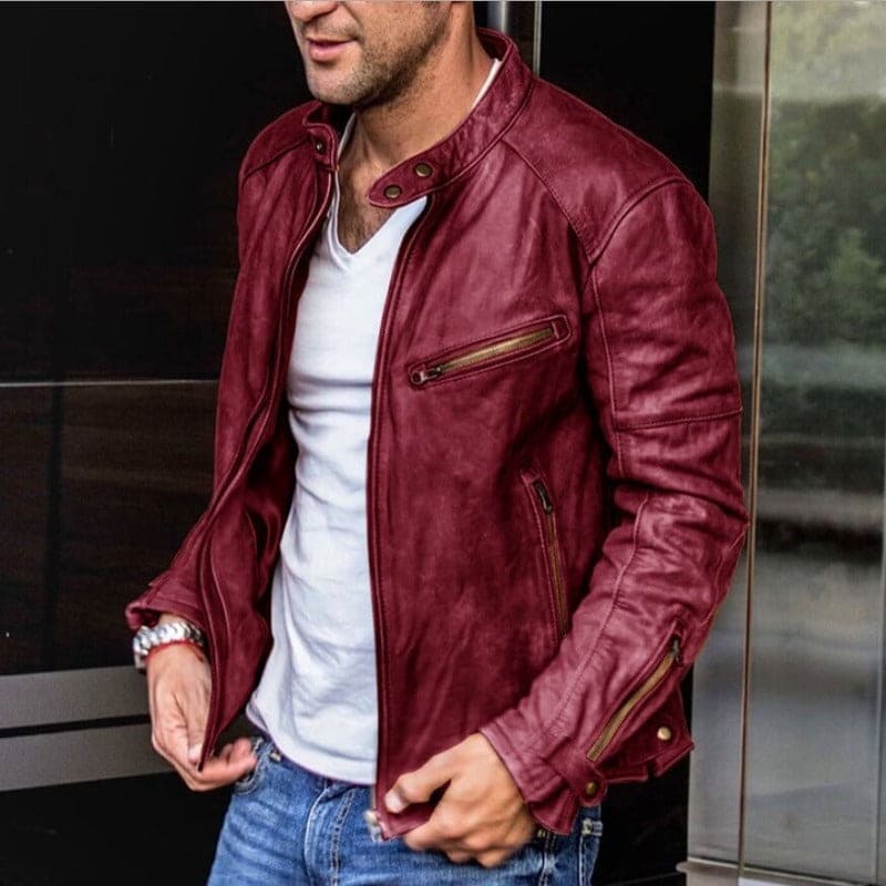 Versatile men's elegant waterproof jacket, offering stylish all-season protection. Essential men's fashion outerwear for rain.