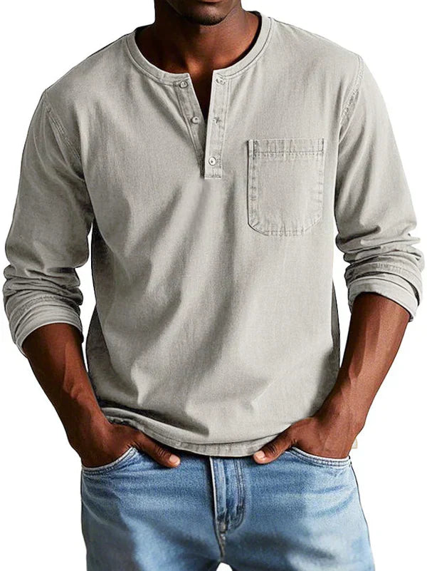 Discover effortless style with the men's Elijah casual long sleeve shirt