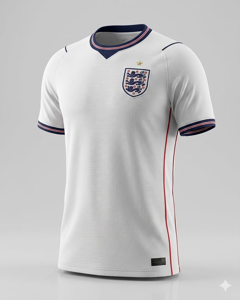 Men's England Away Football Shirt, breathable fan jersey for World Cup support. Official men's soccer kit.