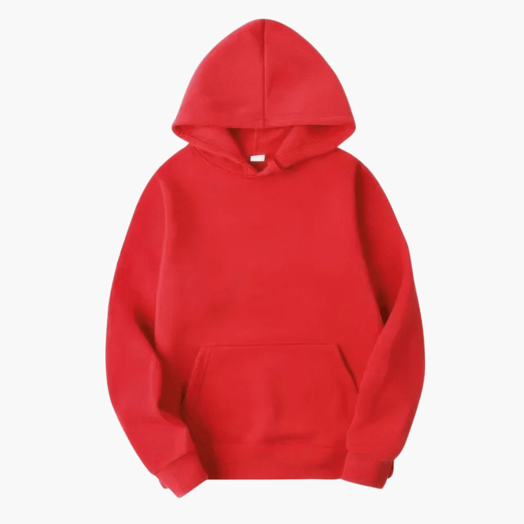 Close-up on the ribbed cuffs and hem of a men's comfortable relax fit hoodie