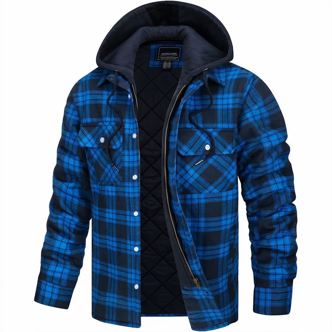 Durable men's outerwear: Explorer Padded Winter Jacket, providing warmth & protection for cold weather.