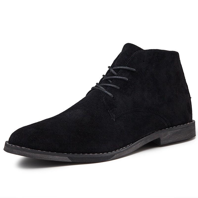 Man wearing smart casual outfits with comfortable everyday men's boots.
