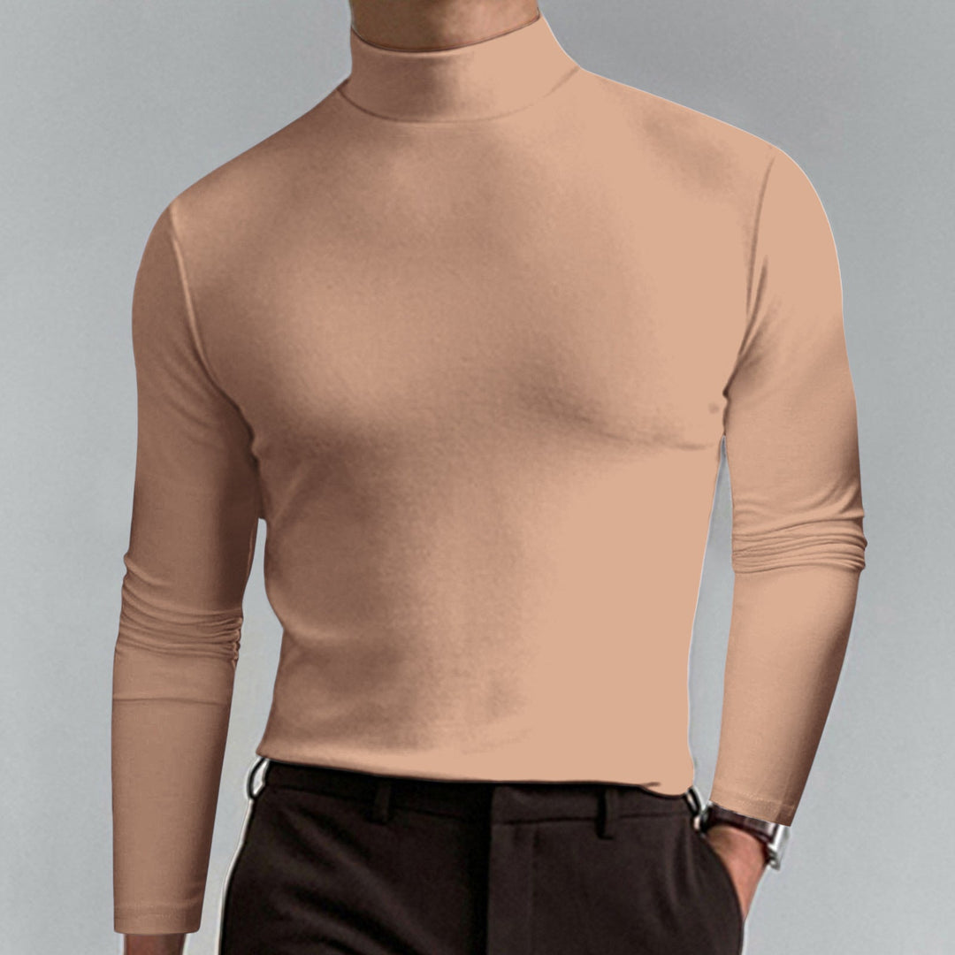 The perfect casual wear upgrade: Men's fine knit smart casual turtleneck.