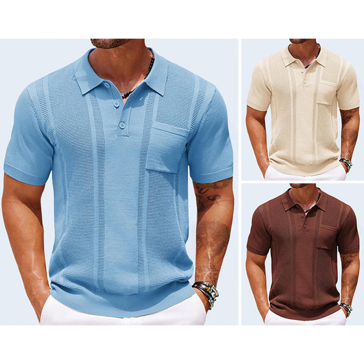 Lightweight men's polo shirt, perfect for smart casual summer wear.