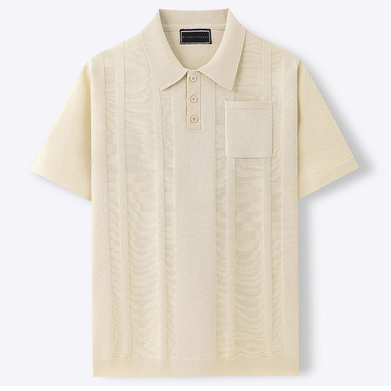 Everyday wear Finley knit polo shirt for men, breathable and comfortable.