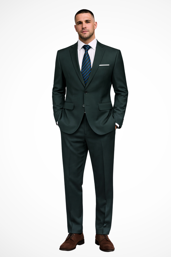 Complete formal wear set: men's blazer and dress pants for wedding guests