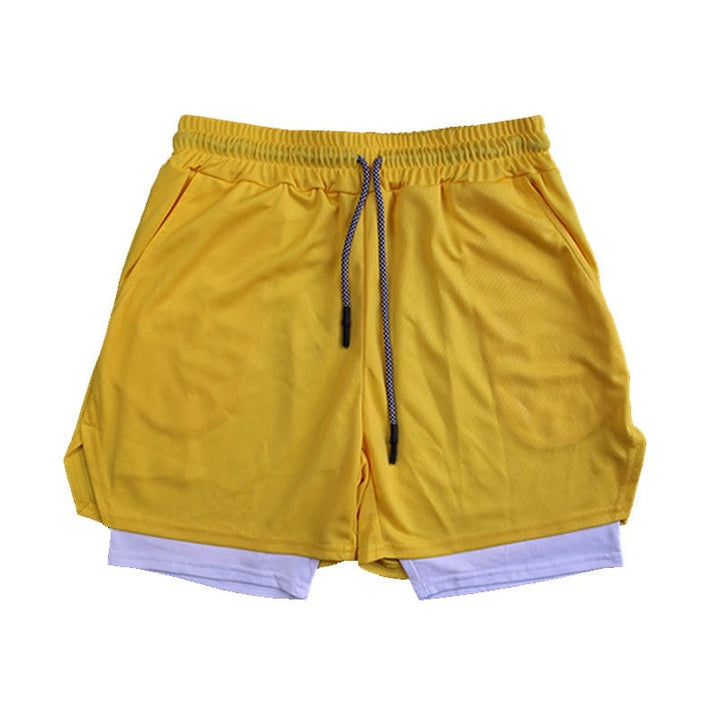 Men's athletic running shorts, FlexStride, with pockets, for training & active use.