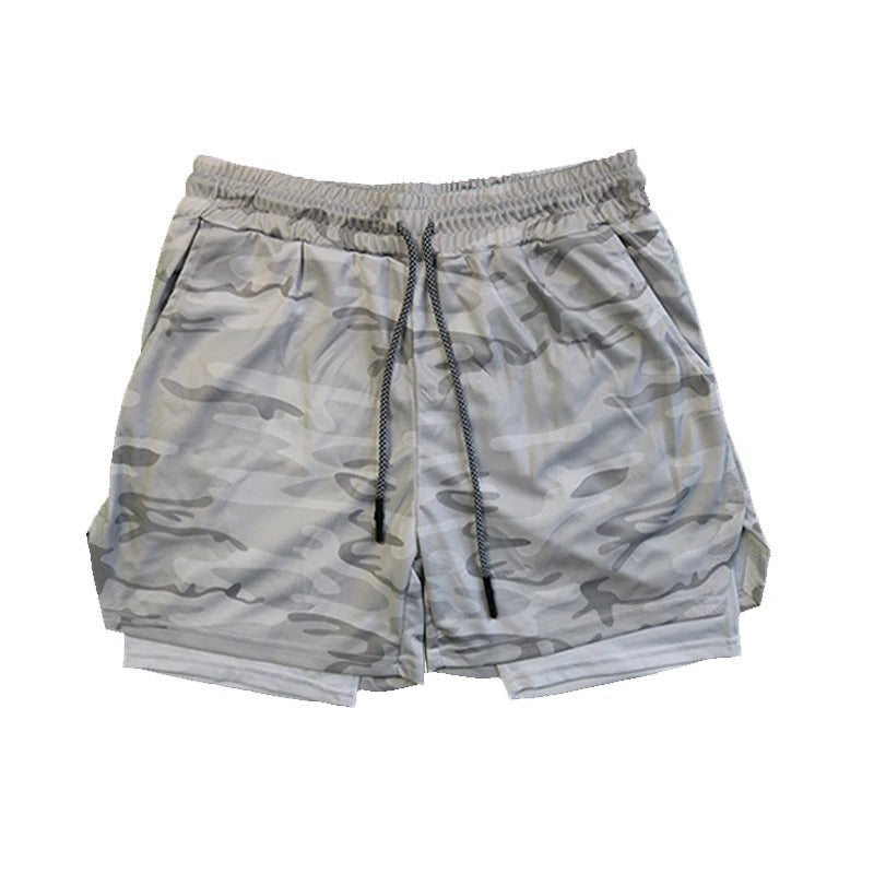 Men's workout shorts, FlexStride, flexible for intense gym sessions & running.