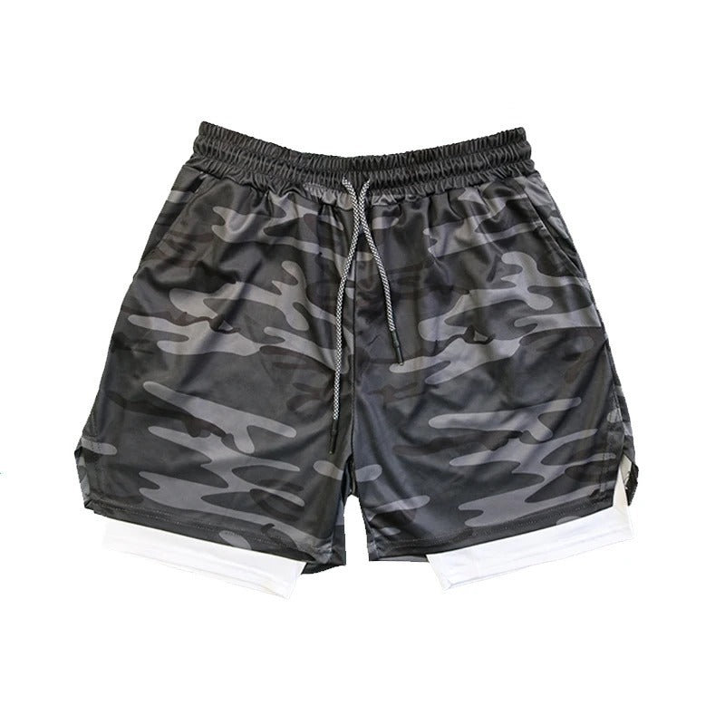 Men's pocketed FlexStride shorts, breathable, flexible, ideal for active performance.