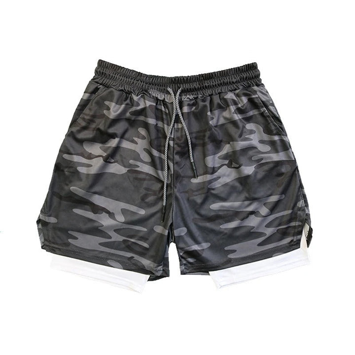 Men's pocketed FlexStride shorts, breathable, flexible, ideal for active performance.