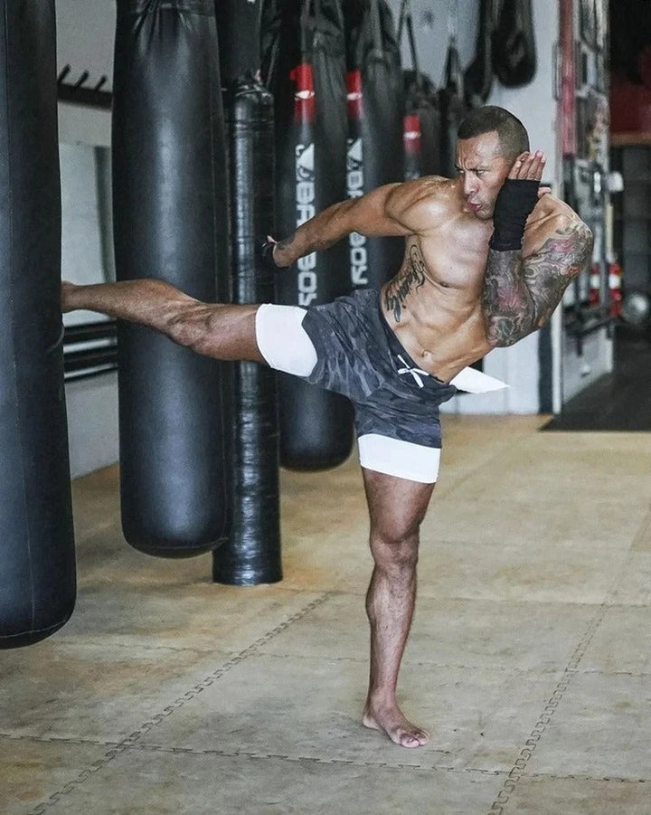Men's running shorts with pockets, FlexStride, comfortable & breathable design.