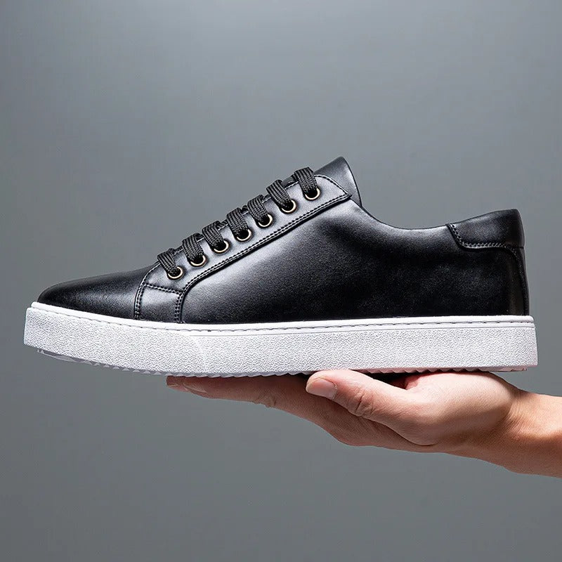 Men's formal lace-up trainers, sleek and versatile for smart casual style.